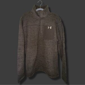 NWOT - Under Armour ColdGear Fleece Heather Grey 1/2 Snap Sweater